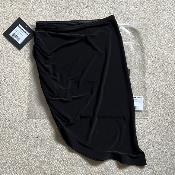 Norma Kamali Side Drape asymmetrical Mini Skirt - Picture 4 of 10